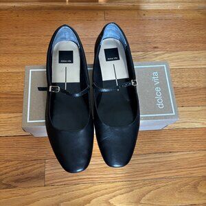 Dolce Vita Vaileen Black Leather Shoes Size 8.5